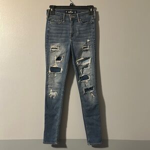 Hollister Light Blue Ripped Skinny Jeans